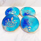 Evil Eye Coaster Set- Turquoise Blue