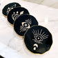 Evil Eye Coaster Set- Black