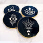 Evil Eye Coaster Set- Black