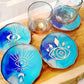 Evil Eye Coaster Set- Turquoise Blue