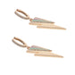 Lightning Bolt Earring- Rose Gold