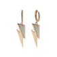 Lightning Bolt Earring- Rose Gold