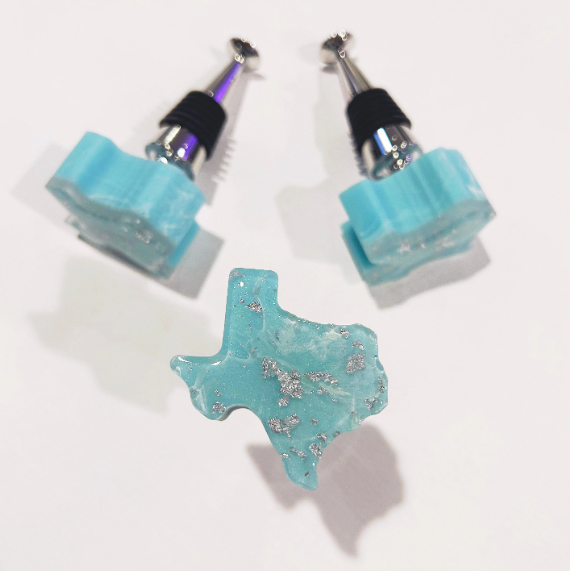 Turquoise Texas Wine Stopper