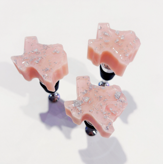 Pink Quartz Texas Wine Stopper