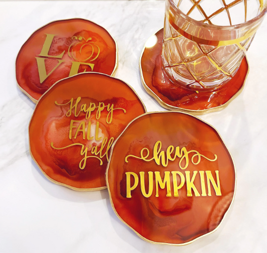 Fall Coaster Set- Autumn Orange