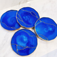 Cobalt Blue & Gold Vein Coasters