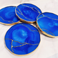 Cobalt Blue & Gold Vein Coasters