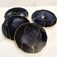 Black & Gold Vein Coasters