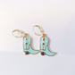 Turquoise & Gold Cowgirl Boot Earrings